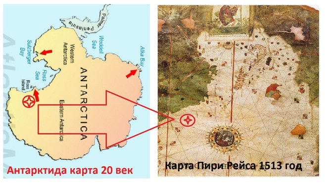 Карта адмирала Пири Рейса. 