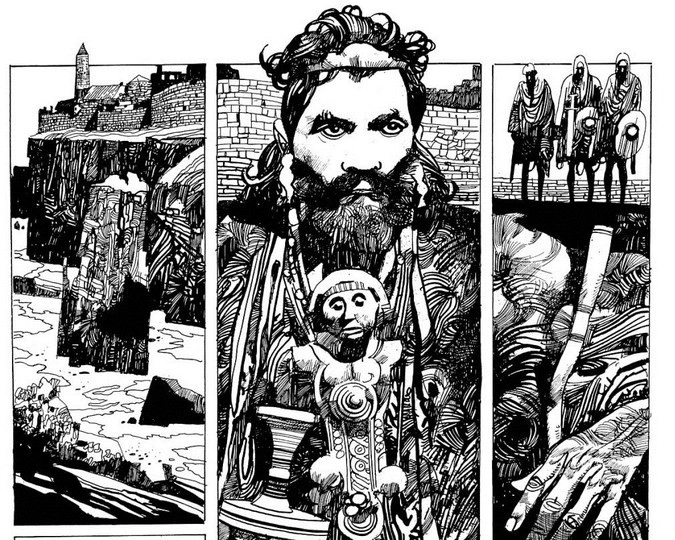 Фрагмент страницы из графического романа Серджо Топпи «Коллекционер»