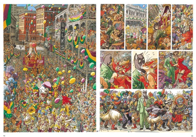 Разворот из второй книги графического романа Диаса Каналеса и Гуарнидо «Блэксэд»: «Ад безмолвия»