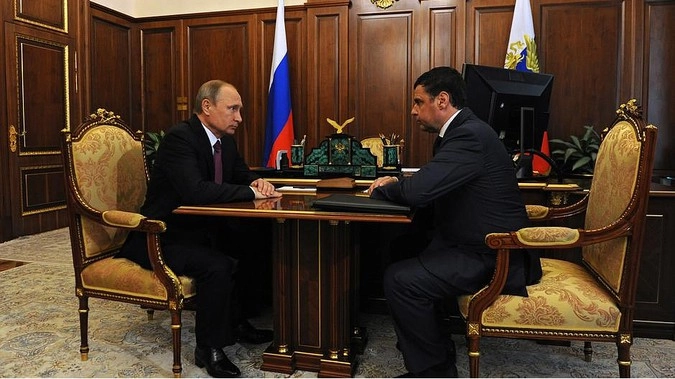 Президент России Владимир Путин с  Дмитрием Мироновым