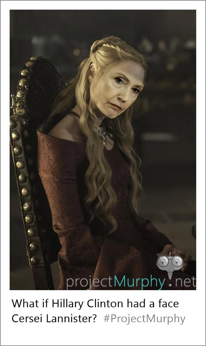 Серсея Ланнистер с лицом Хиллари Клинтон