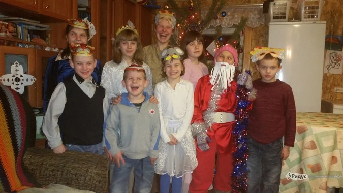 Празднование Нового года Чумбадзе-Пашиных 