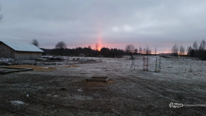 Вид на владения Чумбадзе-Пашиных прошедшей зимой