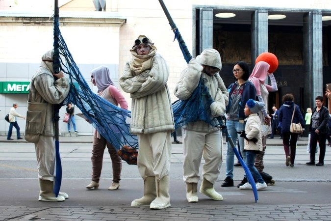 Флешмоб Московского театра кукол "Зима близко"