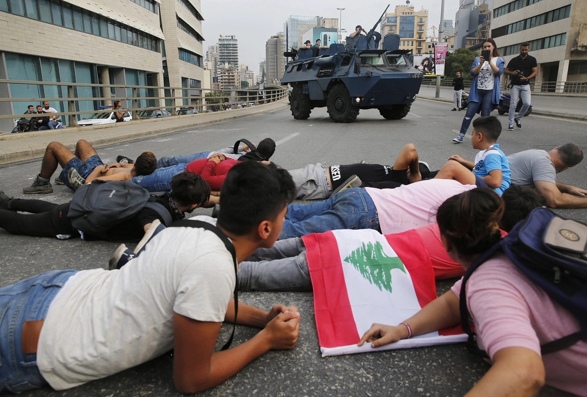Протесты в Ливане.