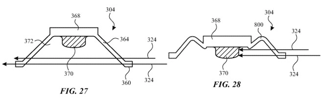 Иллюстрация принципа работы технологии из поданного Apple патента