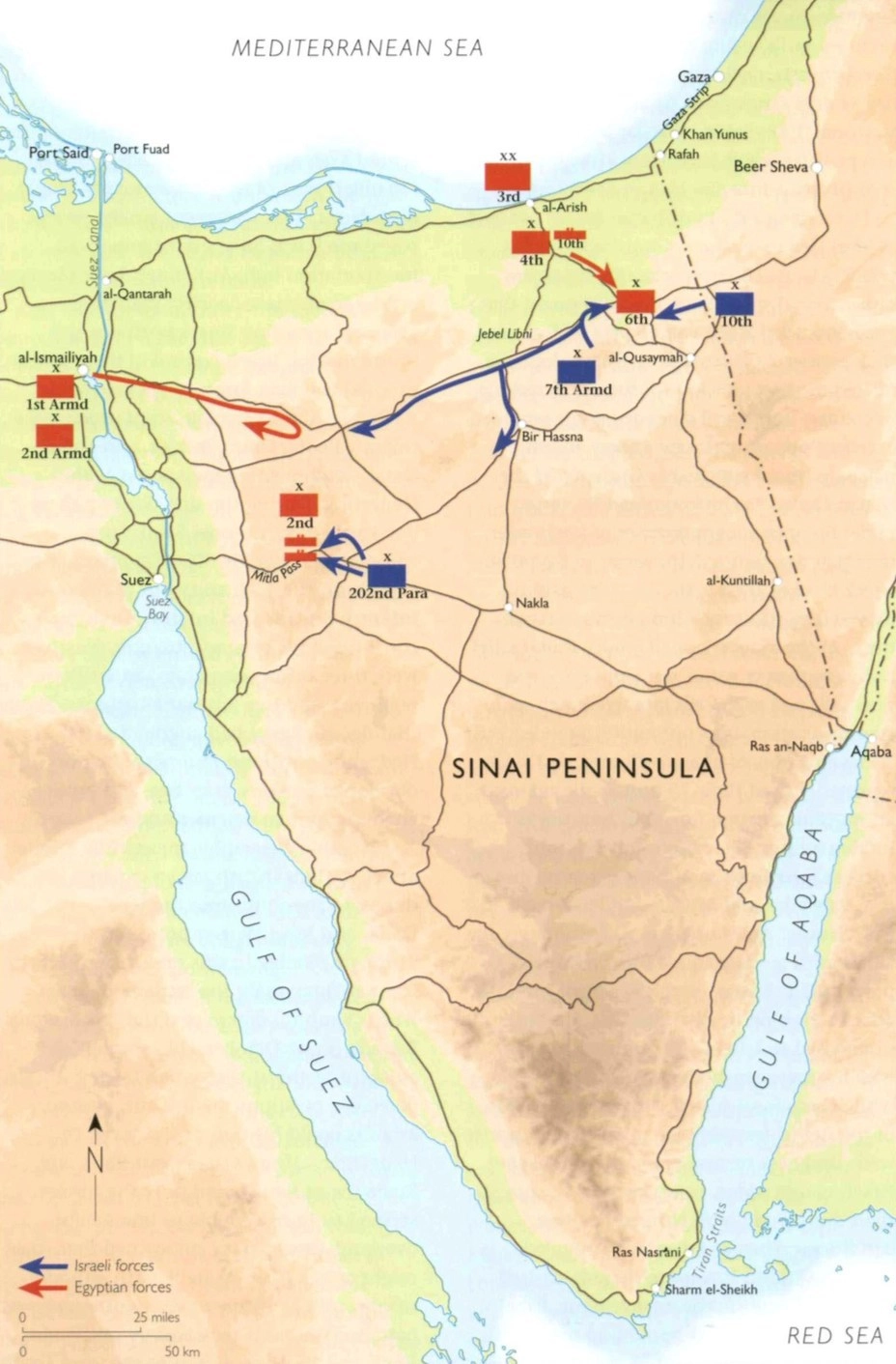 Общее положение на Синайском полуострове к исходу 31 октября 1956 года 