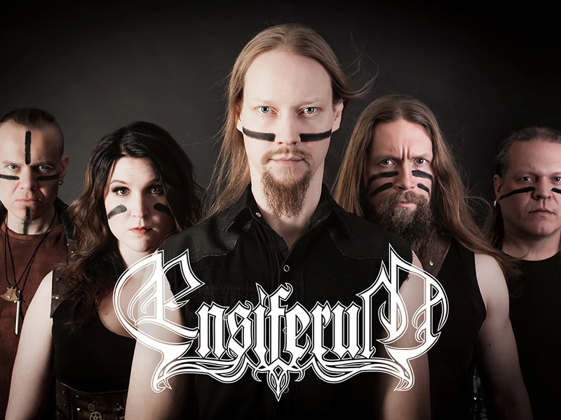 Это Ensiferum. На лицах не нарисованные усы, а боевая раскраска