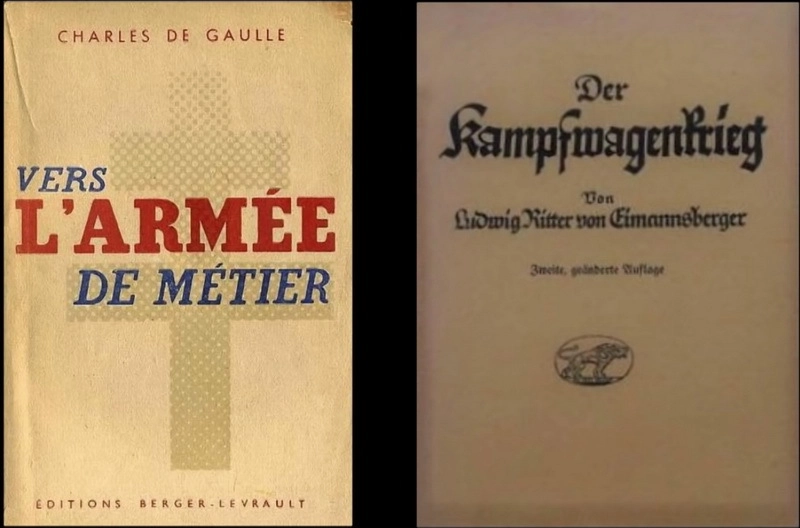 Книги Шарля де Голля и Людвига Айманнсбергера о применении танков