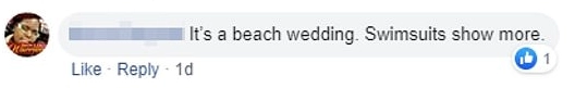 "Это же пляжная свадьба. Настоящие купальники, кстати, показывают гораздо больше"