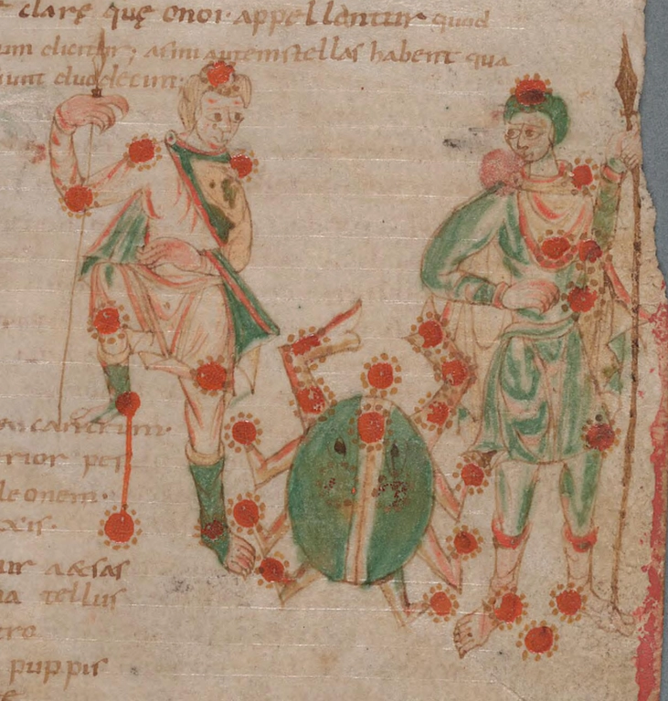 Созвездие Близнецов в средневековой рукописи