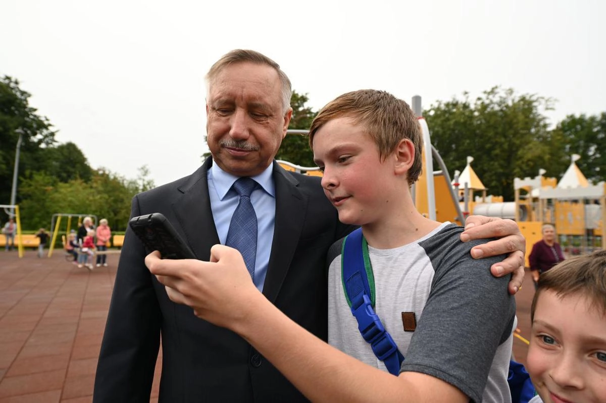 Врио губернатора Петербурга Александр Беглов на открытии парка.