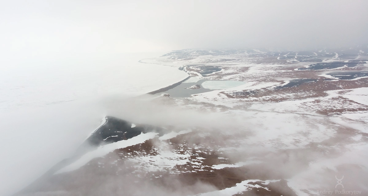 Восточно-сибирское море. Окрестности Шелагского полуострова. Арктическая Чукотка.
