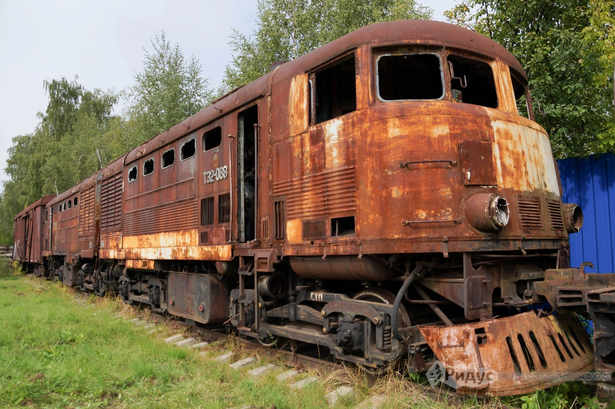 Один из первых советских магистральных тепловозов современного типа - ТЭ2