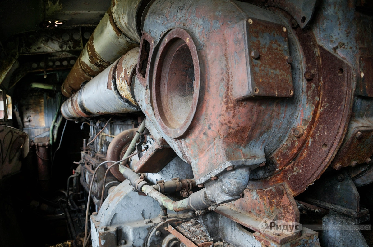 Тепловоз ТЭ2, машинное отделение