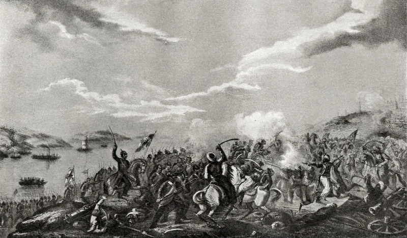 Переправа русских войск через Дунай 2 марта 1854 года.