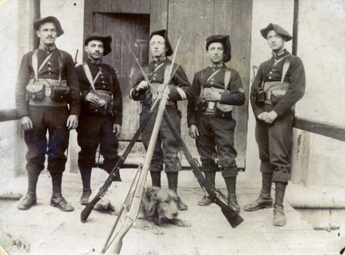 Альпийские стрелки 159-го полка незадолго до Первой мировой войны.