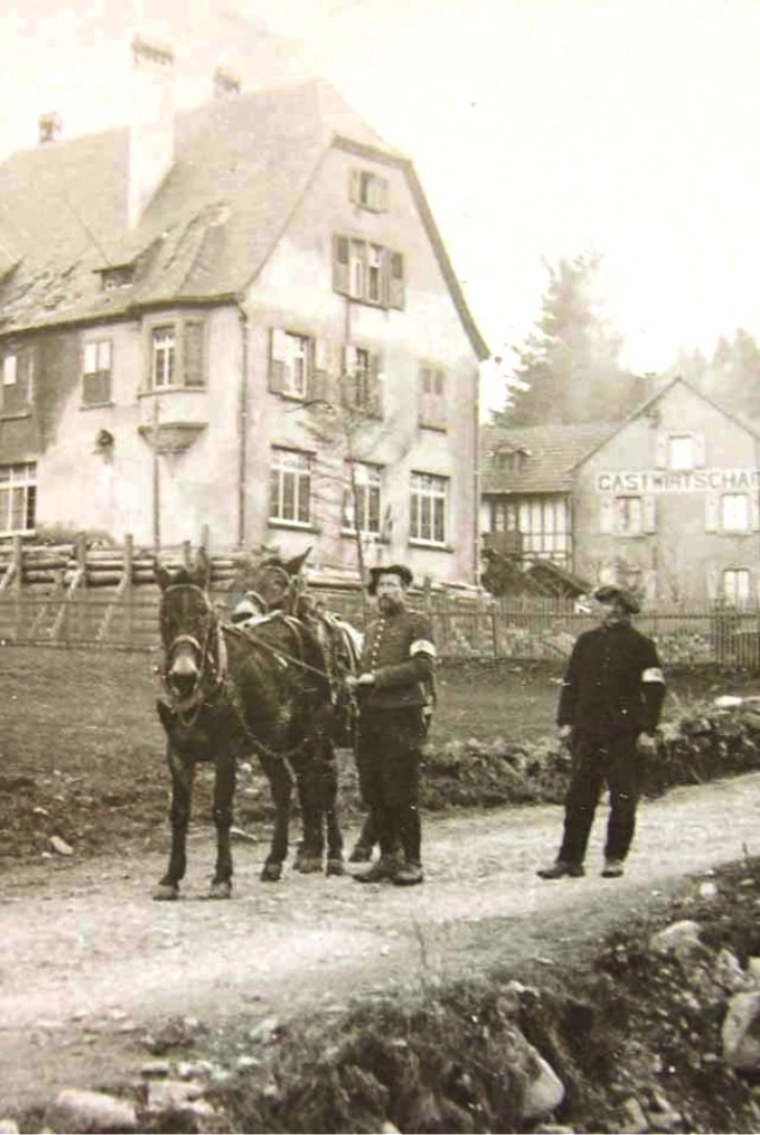 Санитарный отряд французских альпийских стрелков, Вогезы, 1915 год. Фото из книги Le front des Vosges.
