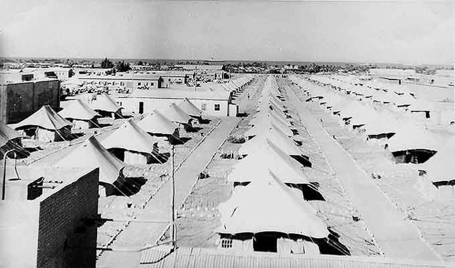 Британский военный лагерь Балаклава в зоне Суэцкого канала, начало 1950-х годов