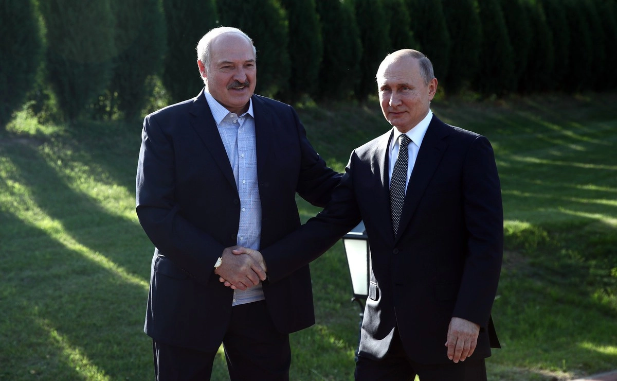 Владимир Путин с Александром Лукашенко