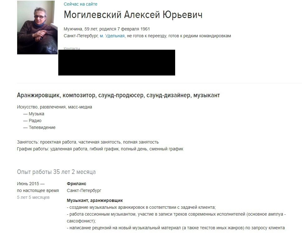 Резюме Алексея Могилевского