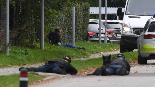 Мадсен окружен полицейскими Мадсен окружен полицейскими
