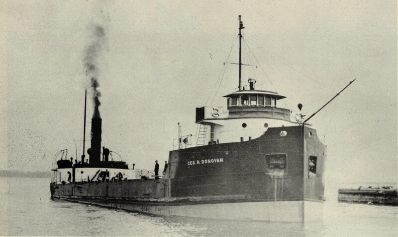 Канадское судно «Дж. Ар. Донован». 15 сентября 1940 года его под именем «Кернодок» потопил Кречмер. Снимок сделан в ноябре 1938 года. Bascom collection.