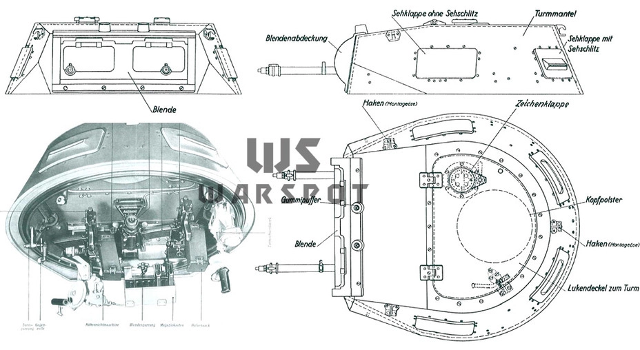 Начиная с Pz.Kpfw.I, типовой формой немецкой башни стала «подкова». С этого же танка пошло развитие немецких смотровых приборов и прицелов