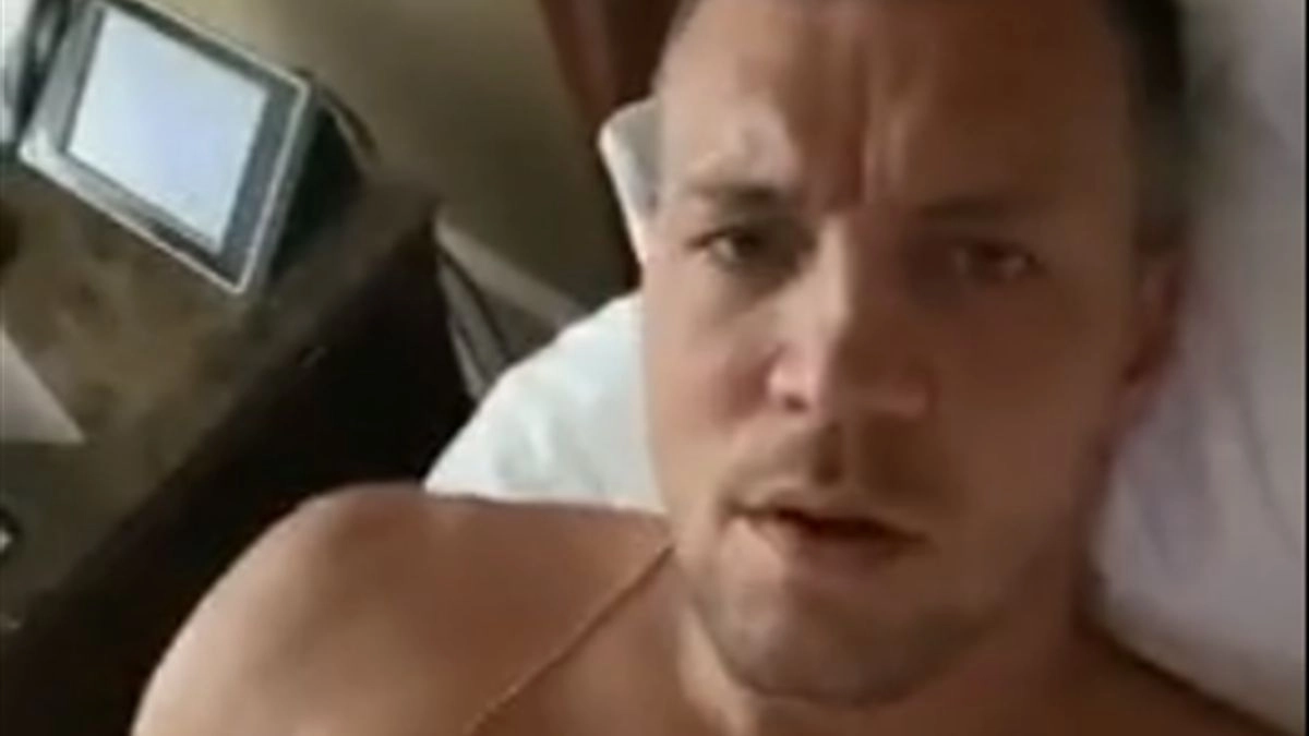 Кадр из скандального видео с Артемом Дзюбой. 