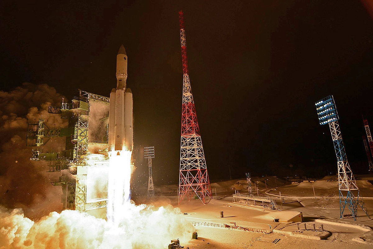 Первый запуск «Ангары-А5» © Пресс-служба Министерства обороны / ТАСС 