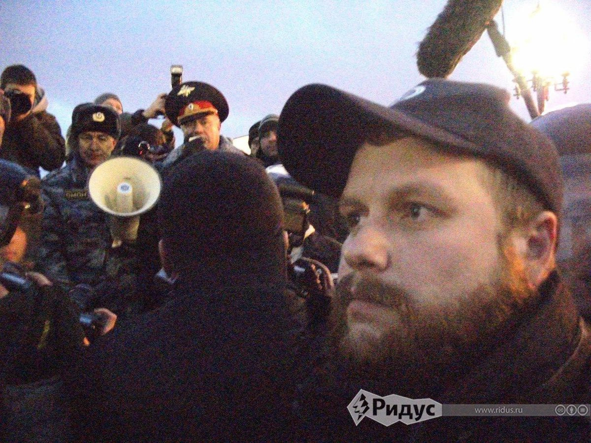 Дмитрий Демушкин на Манежной площади