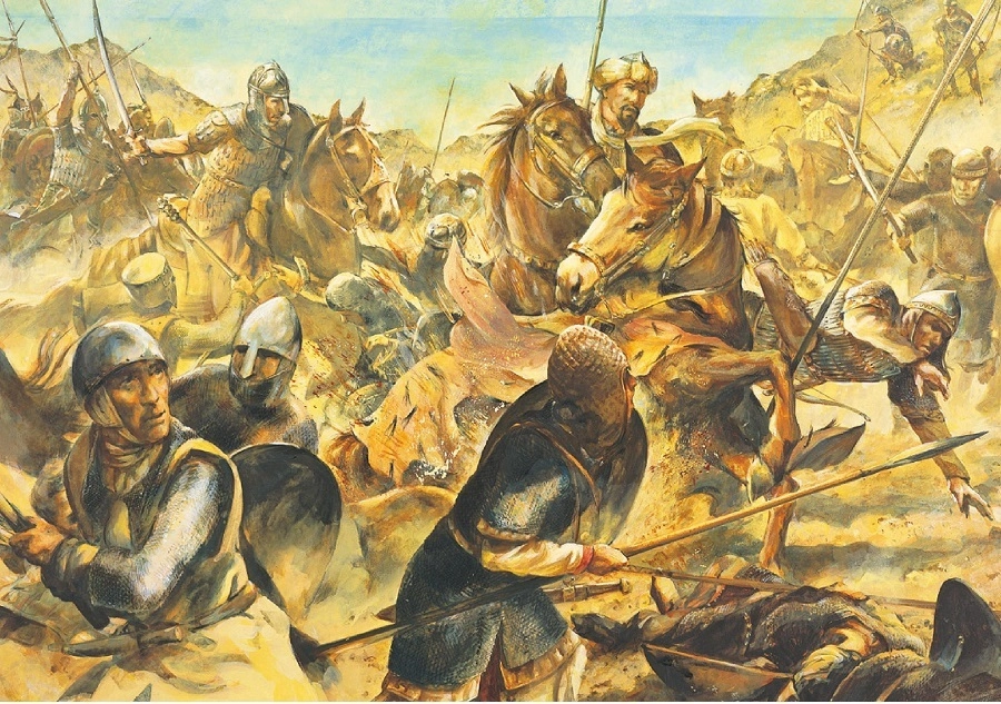 Сражение между крестоносцами и сарацинами