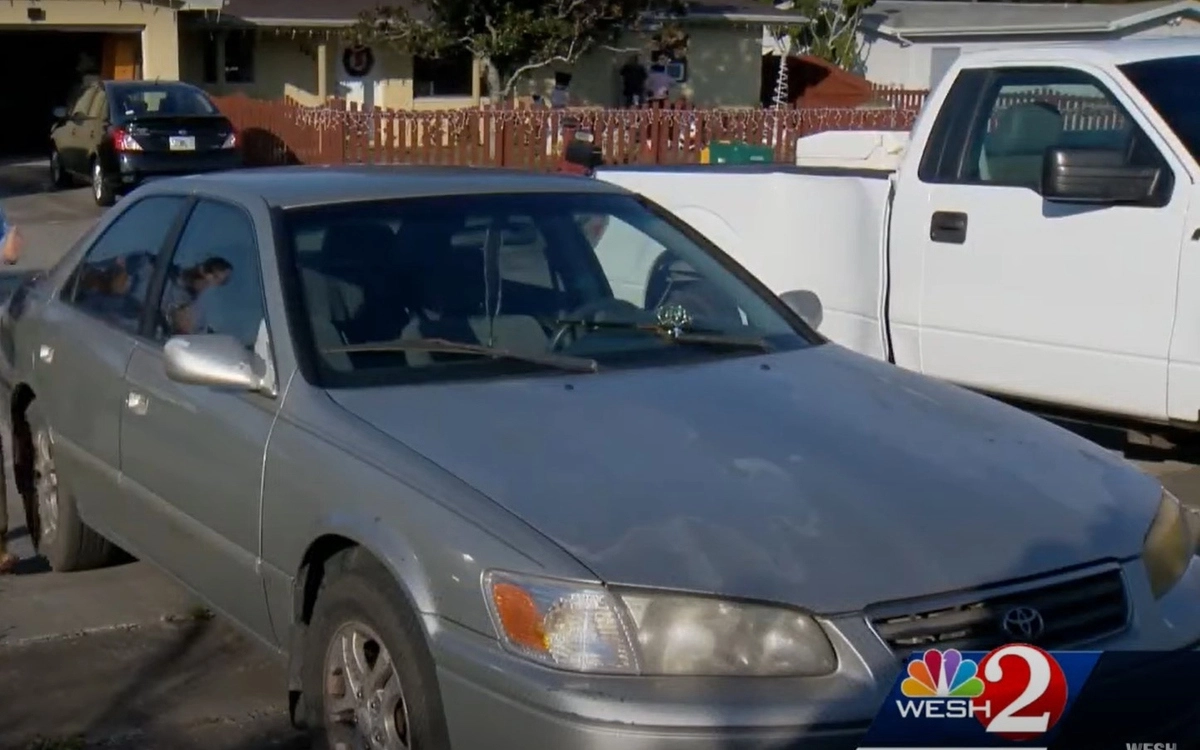 Машина Кэти, на которой она развозила деревья. Машина Кэти, на которой она развозила деревья.