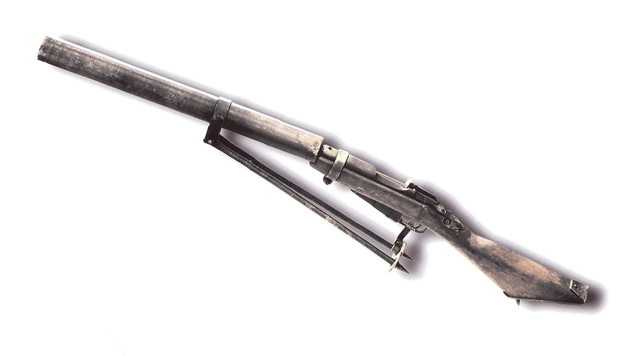 Партизанский ружейный миномёт неустановленной конструкции Скоринко Г.В., Лопарев С.А. Партизанское оружие, 2014