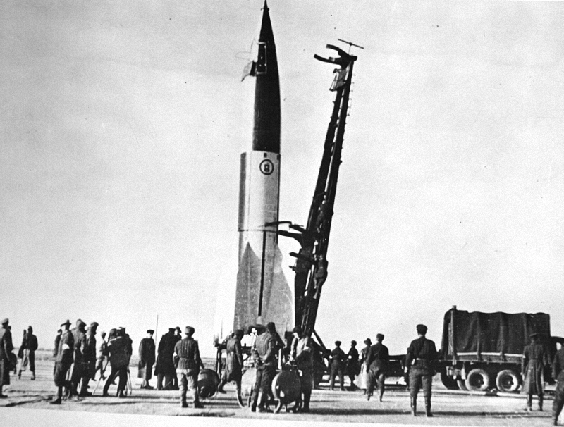 Баллистическая ракета А-4 (V-2) на стартовой позиции полигона Капустин Яр. РКК «Энергия»