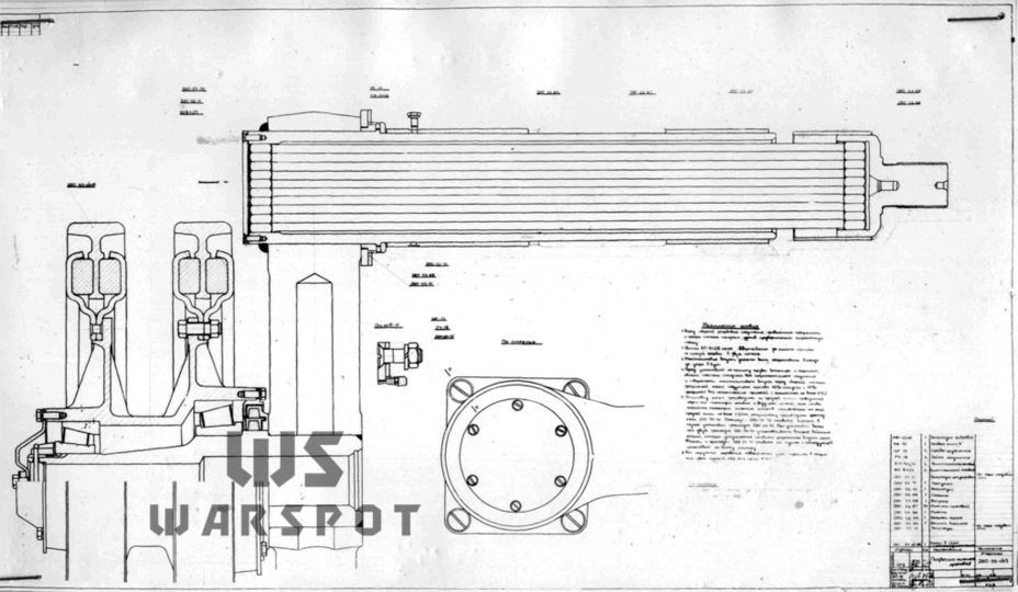 Пучковая торсионная подвеска. Наряду с эжекционной системой охлаждения, такие конструкции, разработанные Шашмуриным для Объекта 260, позже использовались в ряде других ленинградских танков