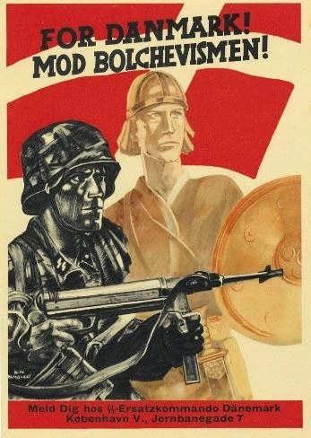 Агитационный плакат, призывающий датчан вступать в войска СС folkedrab.dk