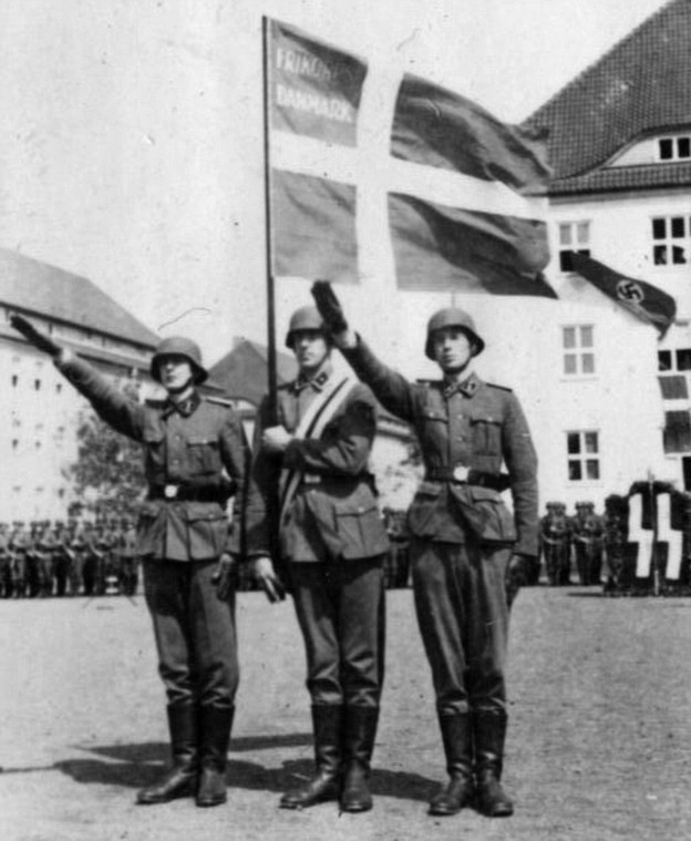 Датские нацисты во время торжественного построения folkedrab.dk