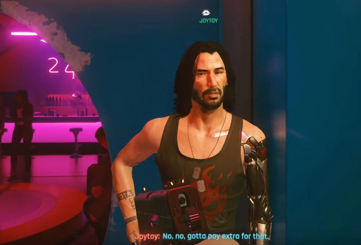 © скриншот из Cyberpunk 2077 с модификацией