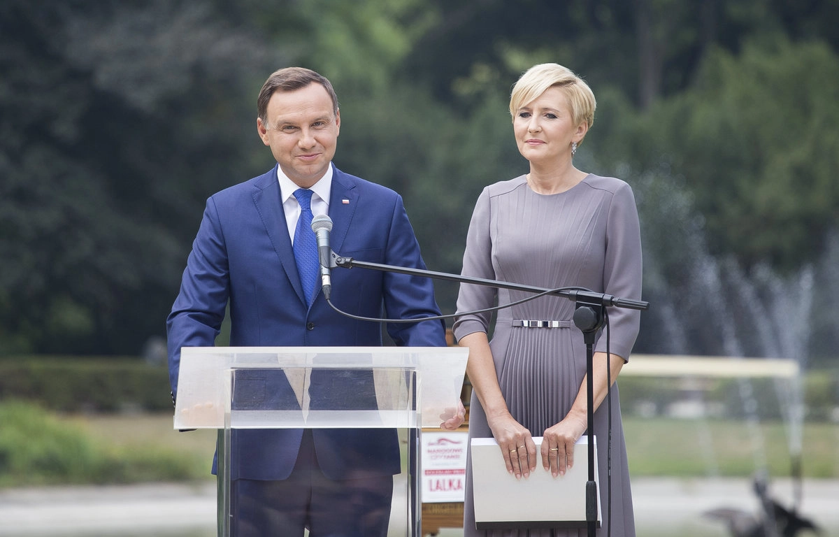 Президент Польши Анджей Дуда с супругой Агатой.