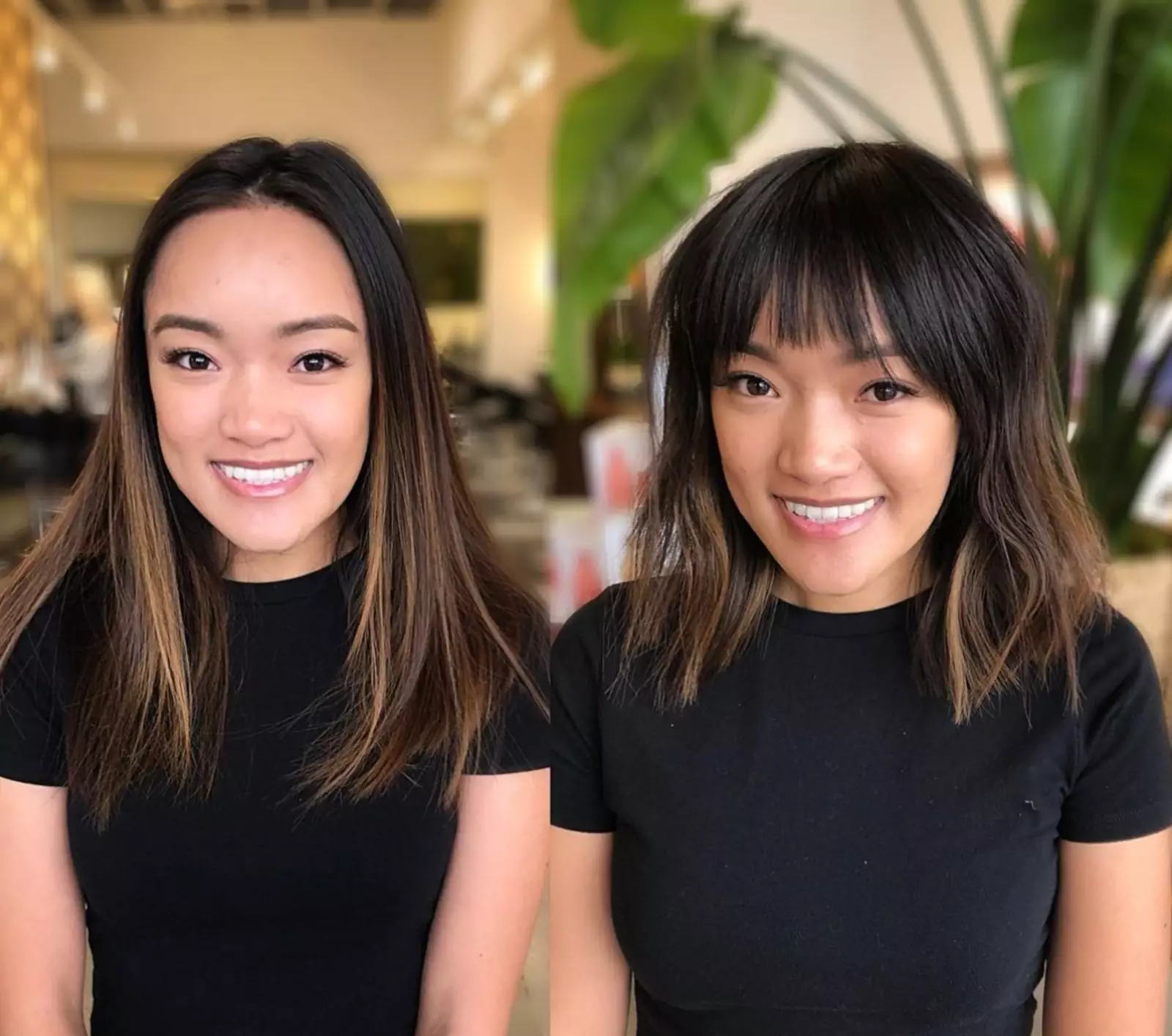 Идеальный вариант для девушек с большим лбом. Идеальный вариант для девушек с большим лбом.