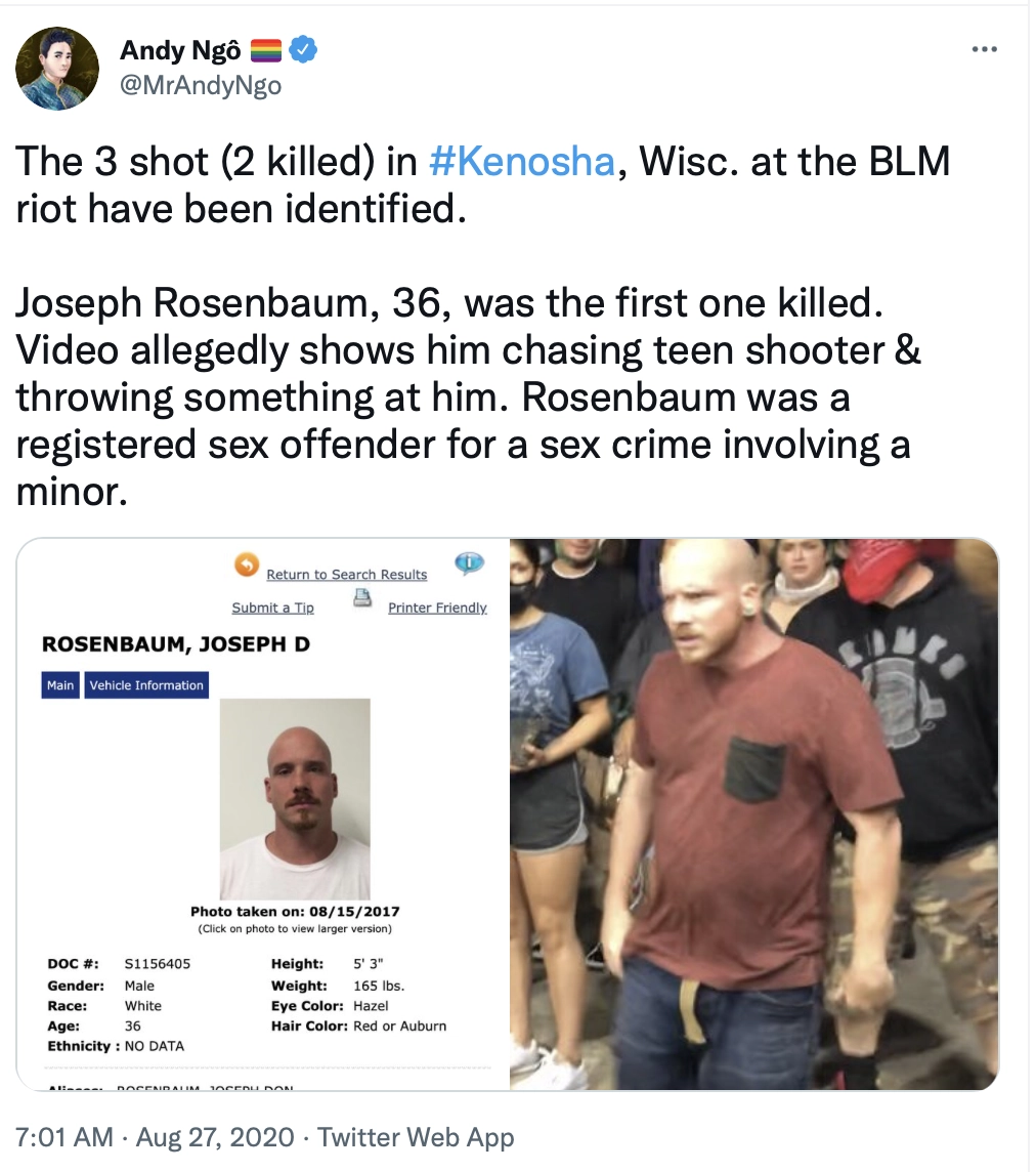Убитый Розенбаум был зарегистрированным сексуальным преступником