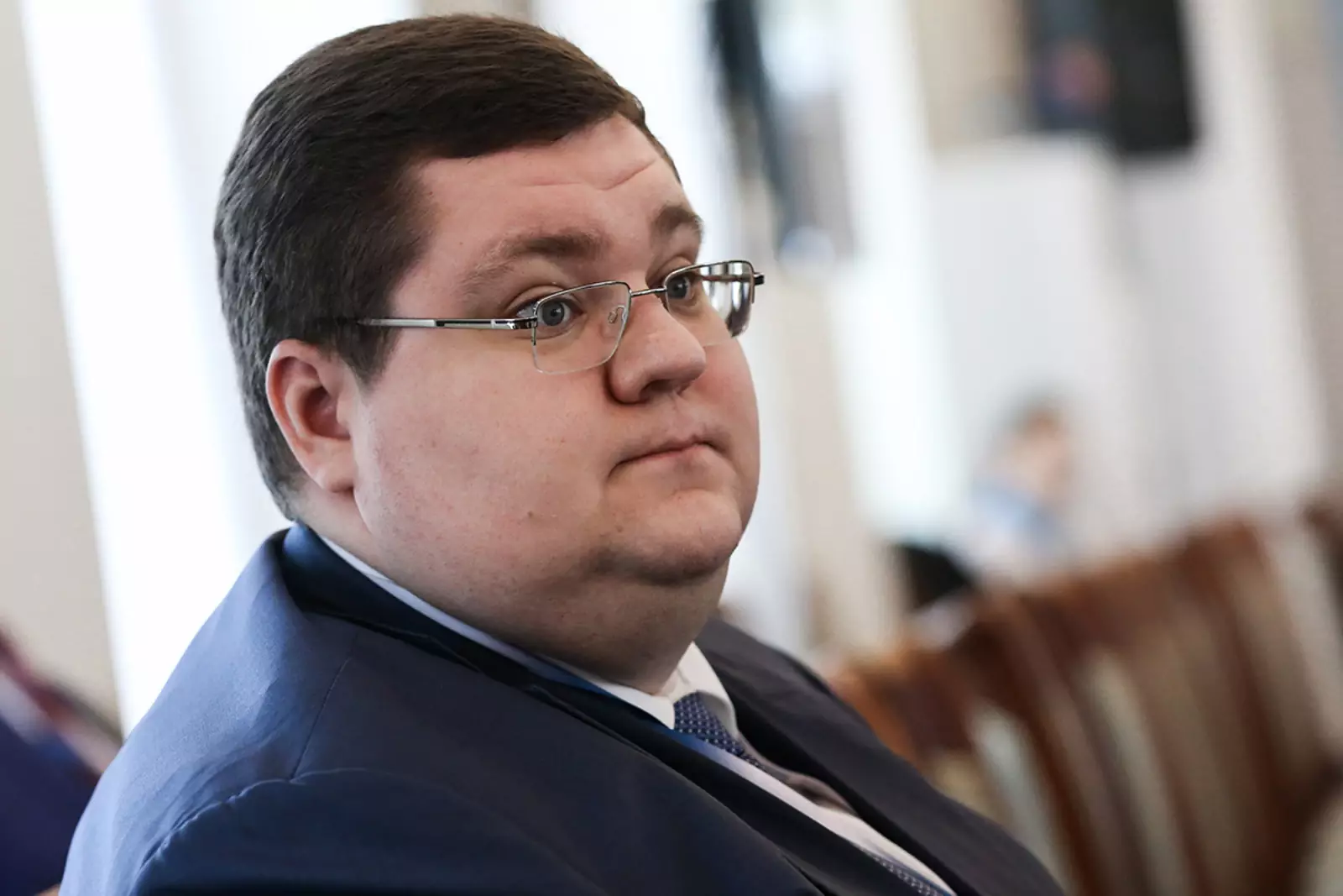 Предприниматель Игорь Чайка во время секции Предприниматель Игорь Чайка во время секции