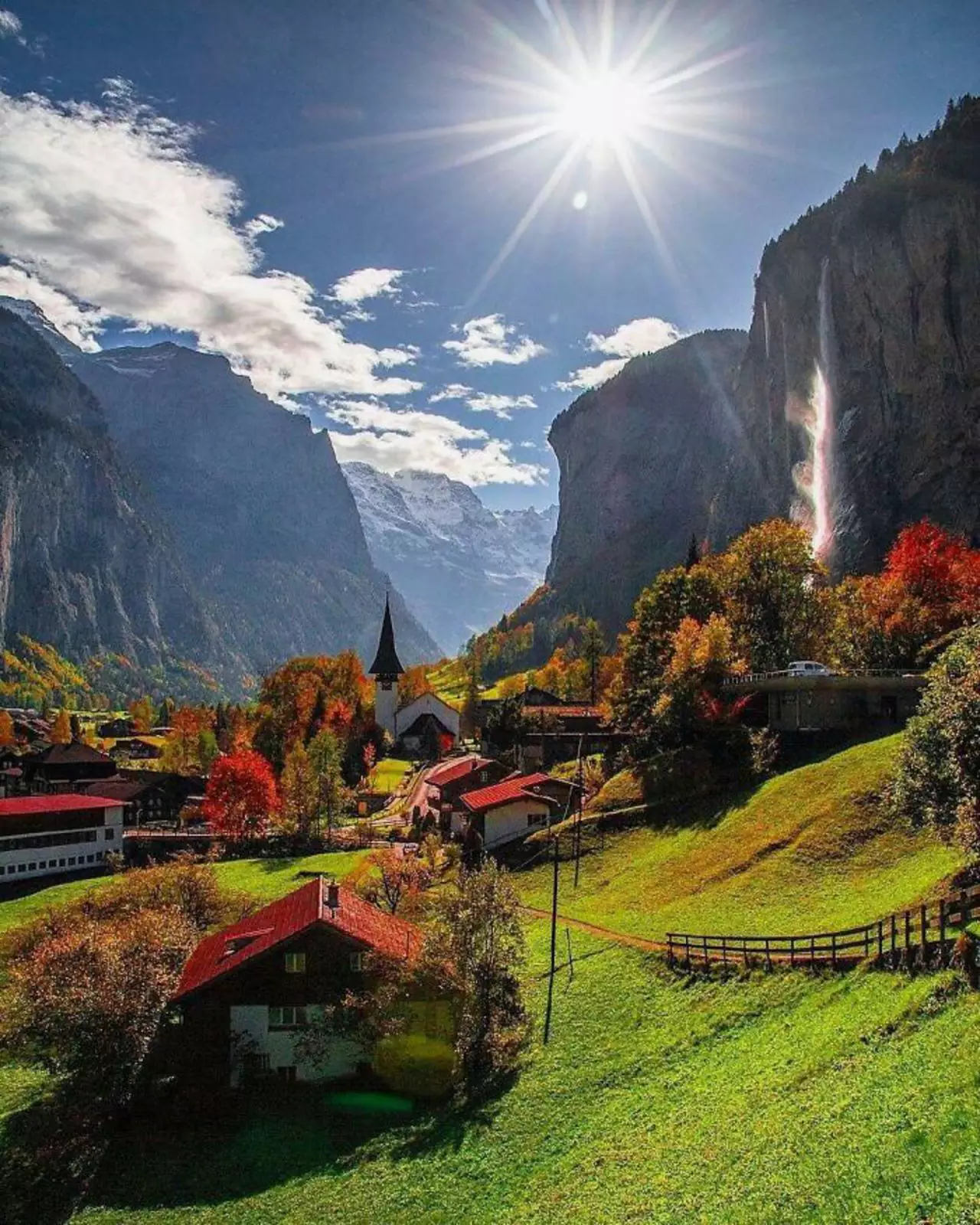 Долина 72 водопадов, Швейцария.
