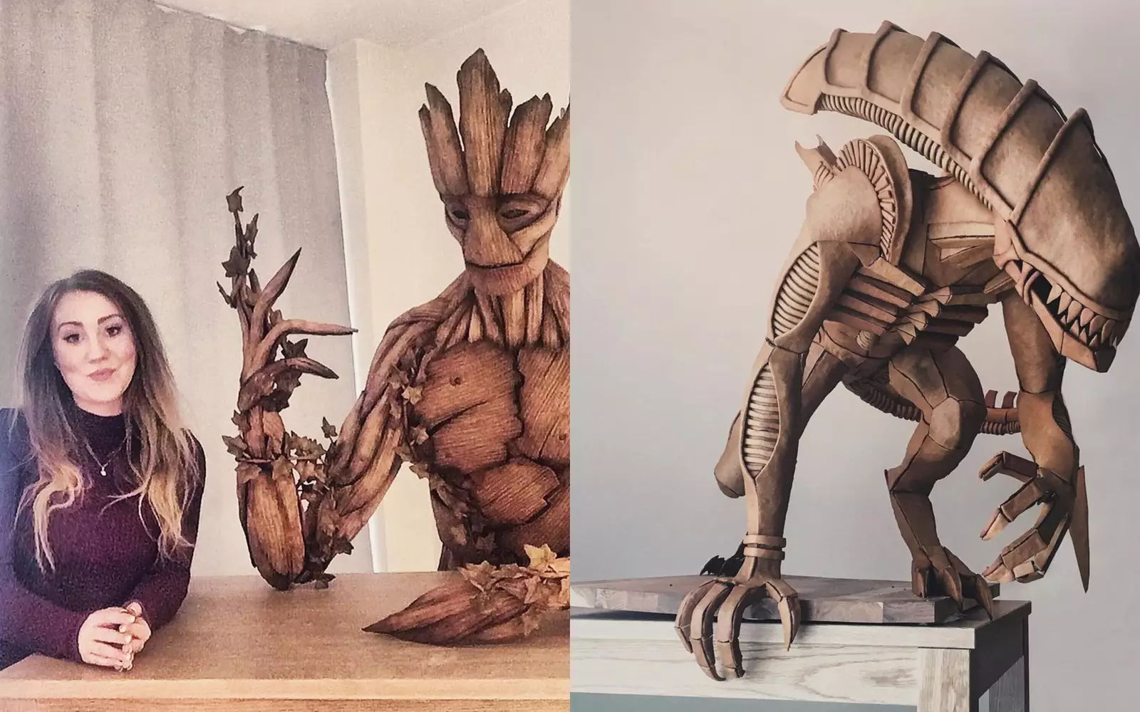 В мастерской художницы уже были слеплены пряничный Чужой, Хищник, Оптимус Прайм из «Трансформеров» и Грут из «Стражей Галактики» в натуральную величину. В мастерской художницы уже были слеплены пряничный Чужой, Хищник, Оптимус Прайм из «Трансформеров» и Грут из «Стражей Галактики» в натуральную величину.