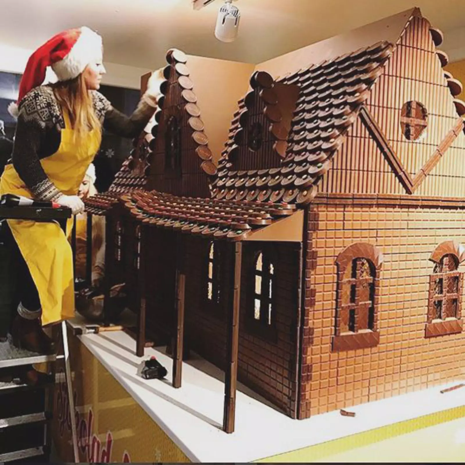 Огромный пряничный домик с шоколадом. Огромный пряничный домик с шоколадом.