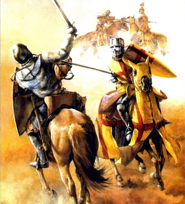 Поединок всадников в битве при Никосии 14 июля 1229 года