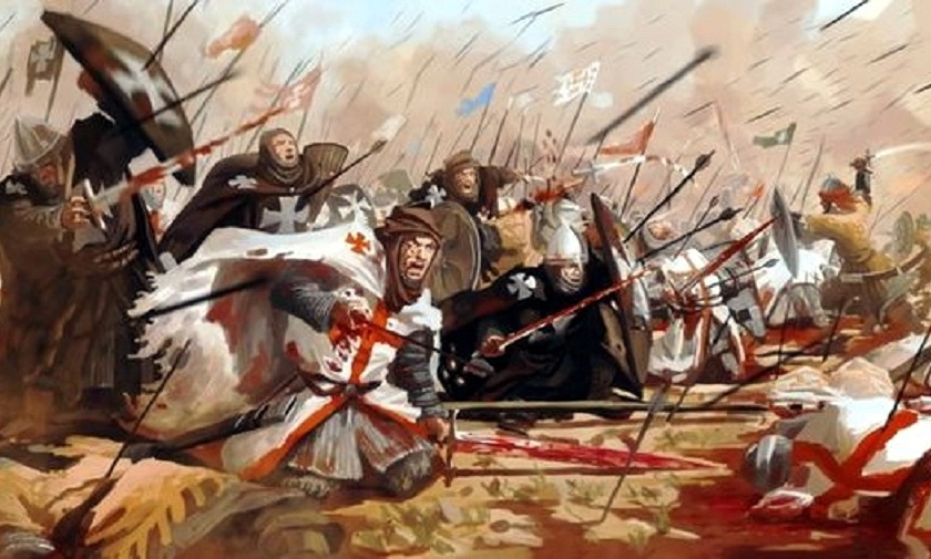 Сражение между крестоносцами и мусульманами