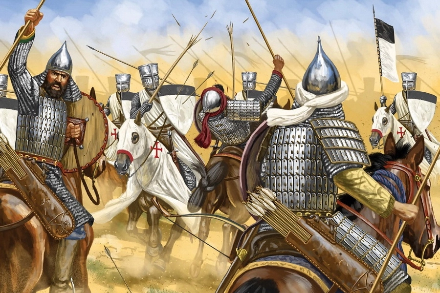 Битва между крестоносцами и сарацинами