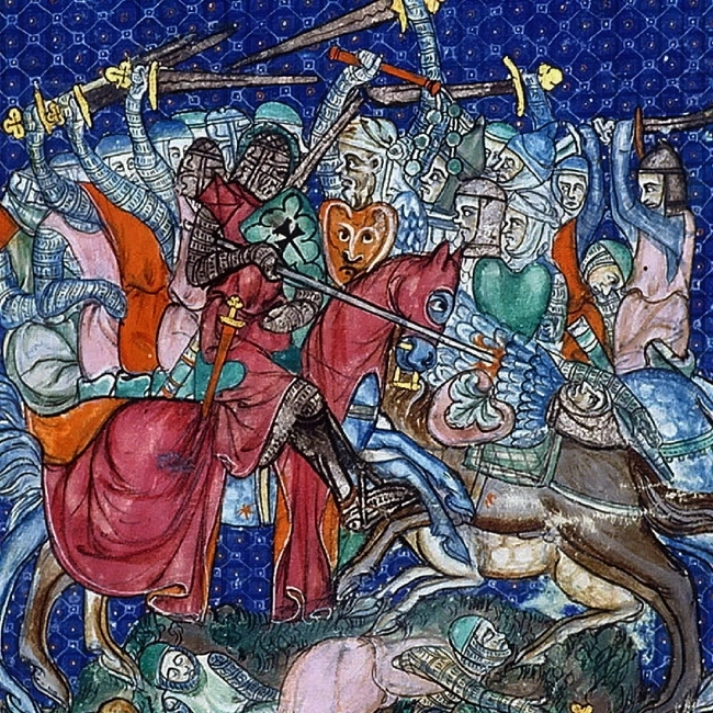 5 апреля 1250 года армия снялась с места, но общей спешке не был уничтожен наплавной мост. Это позволило сарацинам начать немедленное преследование. Король отказался уйти на корабле по Нилу и предпочел остаться со своей армией. На следующий день все было решено. Крестоносцы сложили оружие, король, настолько ослабевший от болезни, что несколько раз впадал в беспамятство, был взят в плен вместе с 12 000 своих воинов. Попытка египтян, пользуясь смятением франков, захватить Дамиетту провалились благодаря необычайному мужеству королевы Маргариты Прованской. Она соглашалась умереть, но не сдать город без приказа короля. Поведение Людовика в плену было не менее самоотверженным. Ни угрозы пытками «моллюском», ни угрозы отдать его в качестве трофея багдадскому халифу, ни угрозы смертью не возымели действия. Король оставался непреклонен. Султан заговорил о выкупе. Сошлись на 900 000 безантов золотом (400 000 ливров) и десяти годах перемирия. 2 мая 1250 года в результате заговора мамлюков Туран-шах был убит.